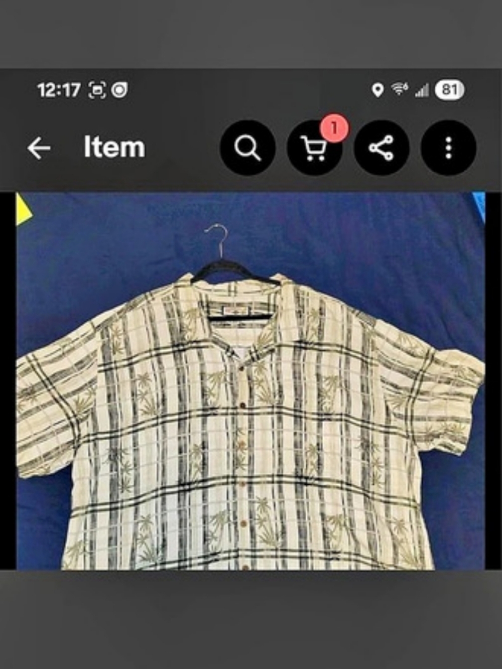 Caribbean Joe Plaid Short Sleeve Shirt in White & Green Size 4xlt